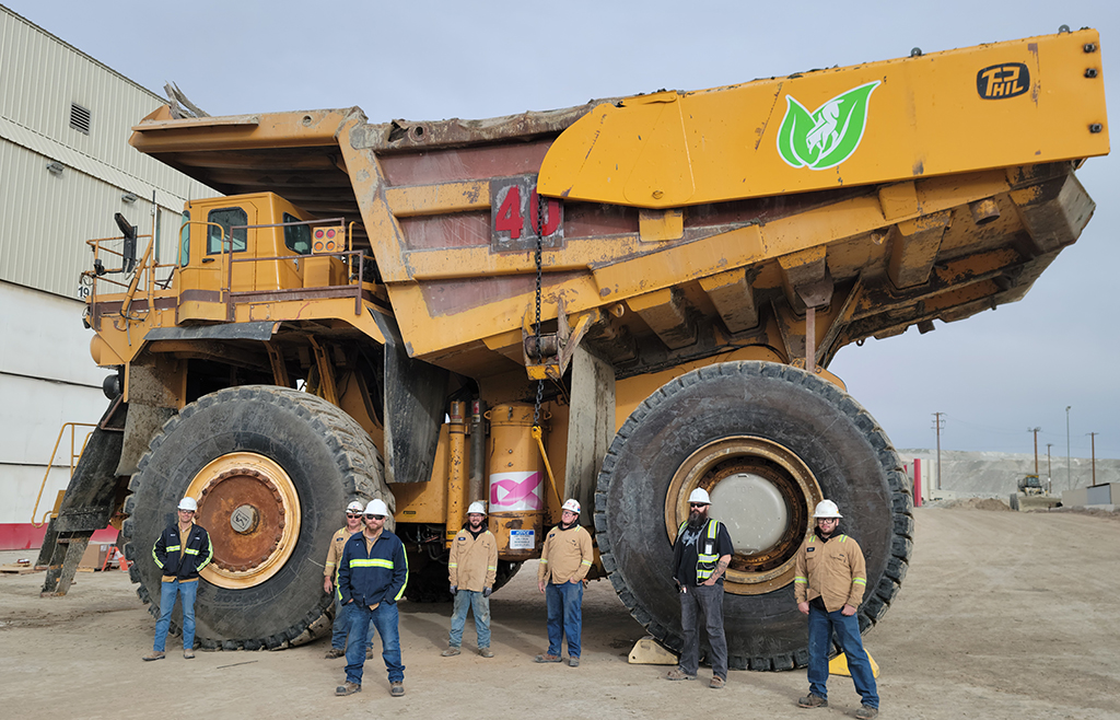 U.S. Borax truck shop team with the first renewable diesel haul truck