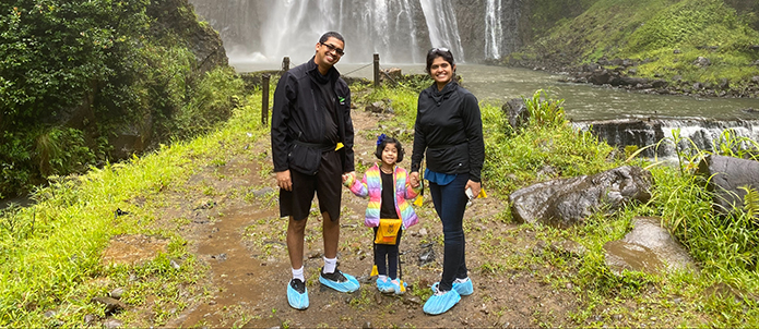 Sandip Shinde and family in Hawaii
