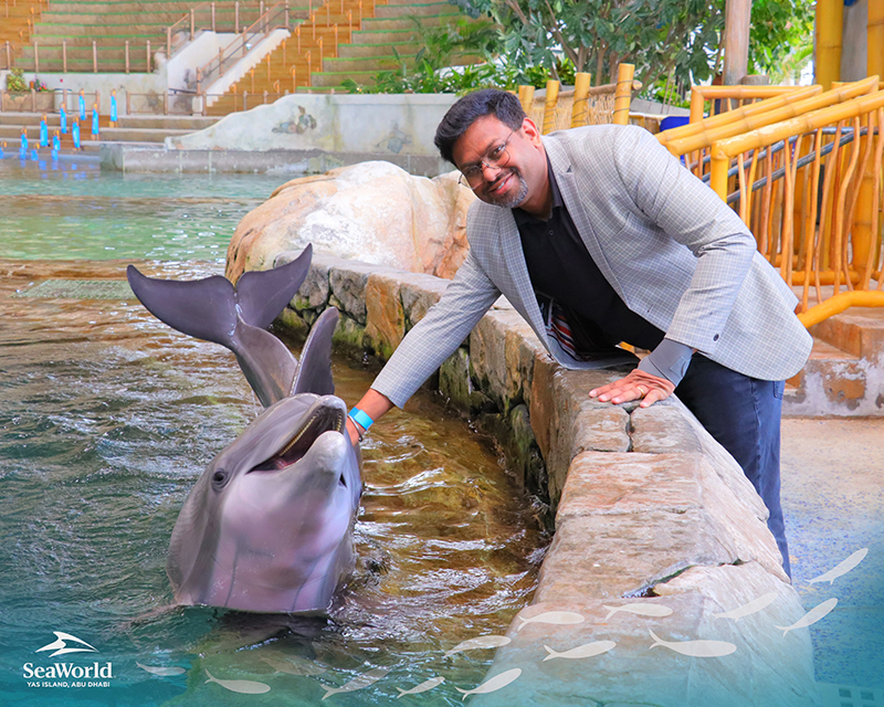 Punit Antal at Seaworld in Abu Dhabi