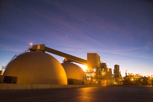 Boron, California at dusk