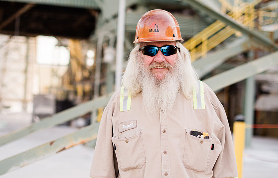 Ron Roquemore (Number 1 Mule) has been with U.S. Borax for more than 50 years.