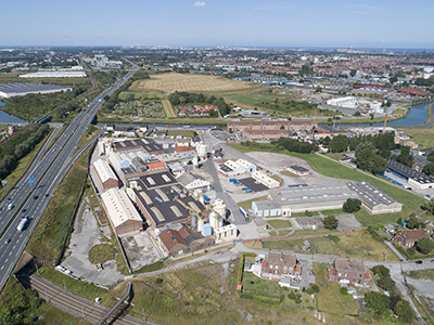 Aerial view of the U.S. Borax Coudekerque facility