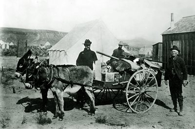 Early borax mining camp