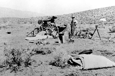 Early prospector in the Mojave Desert